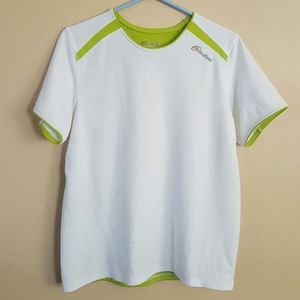 White and Green Cloudveil Athletic Shirt Size M